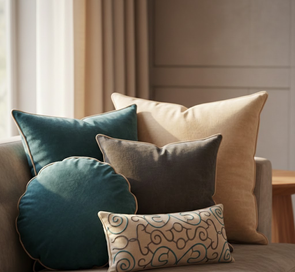 Elegant silk drapes flowing gracefully